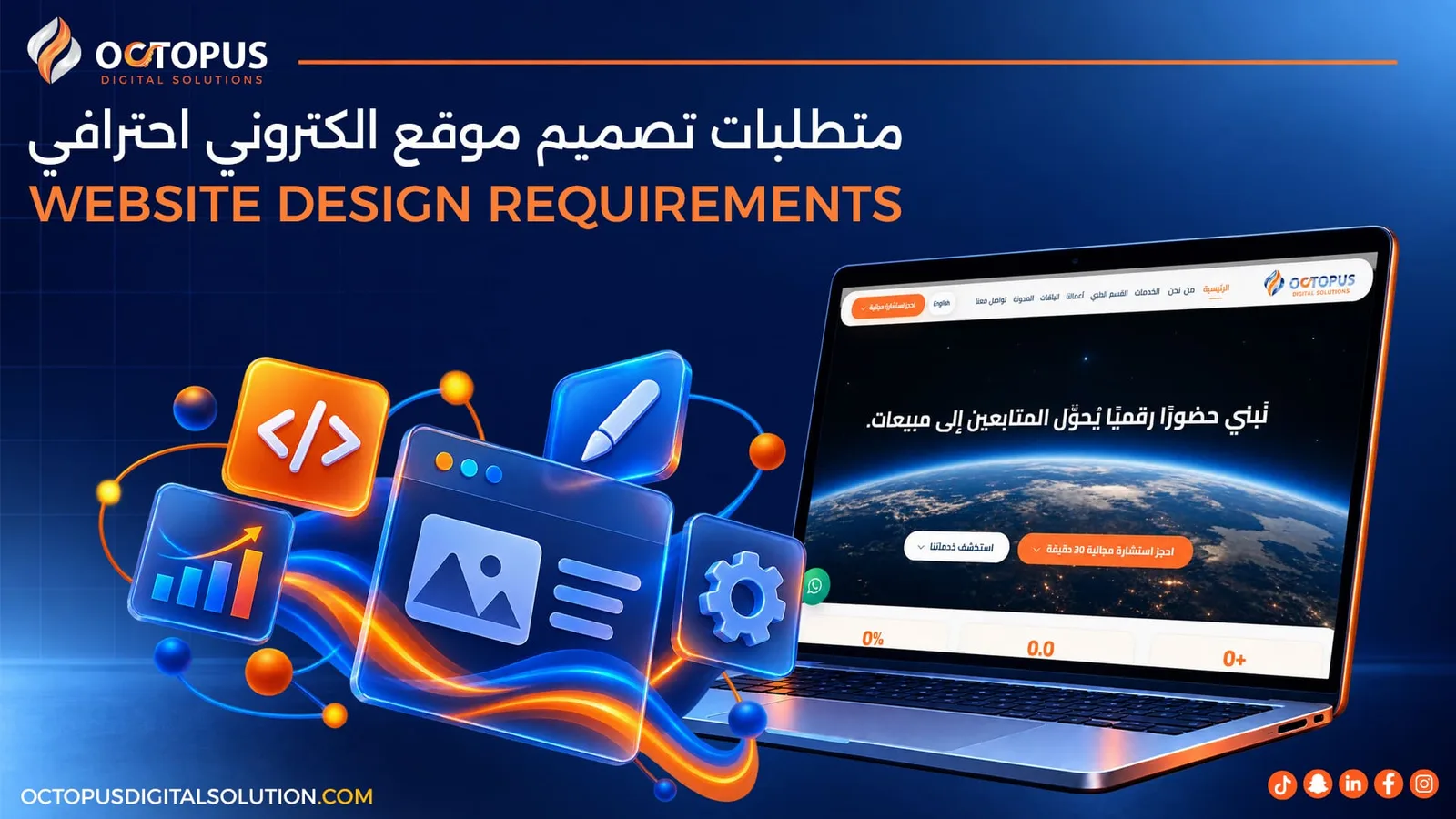 الدليل الشامل لمعرفة متطلبات تصميم موقع الكتروني احترافي